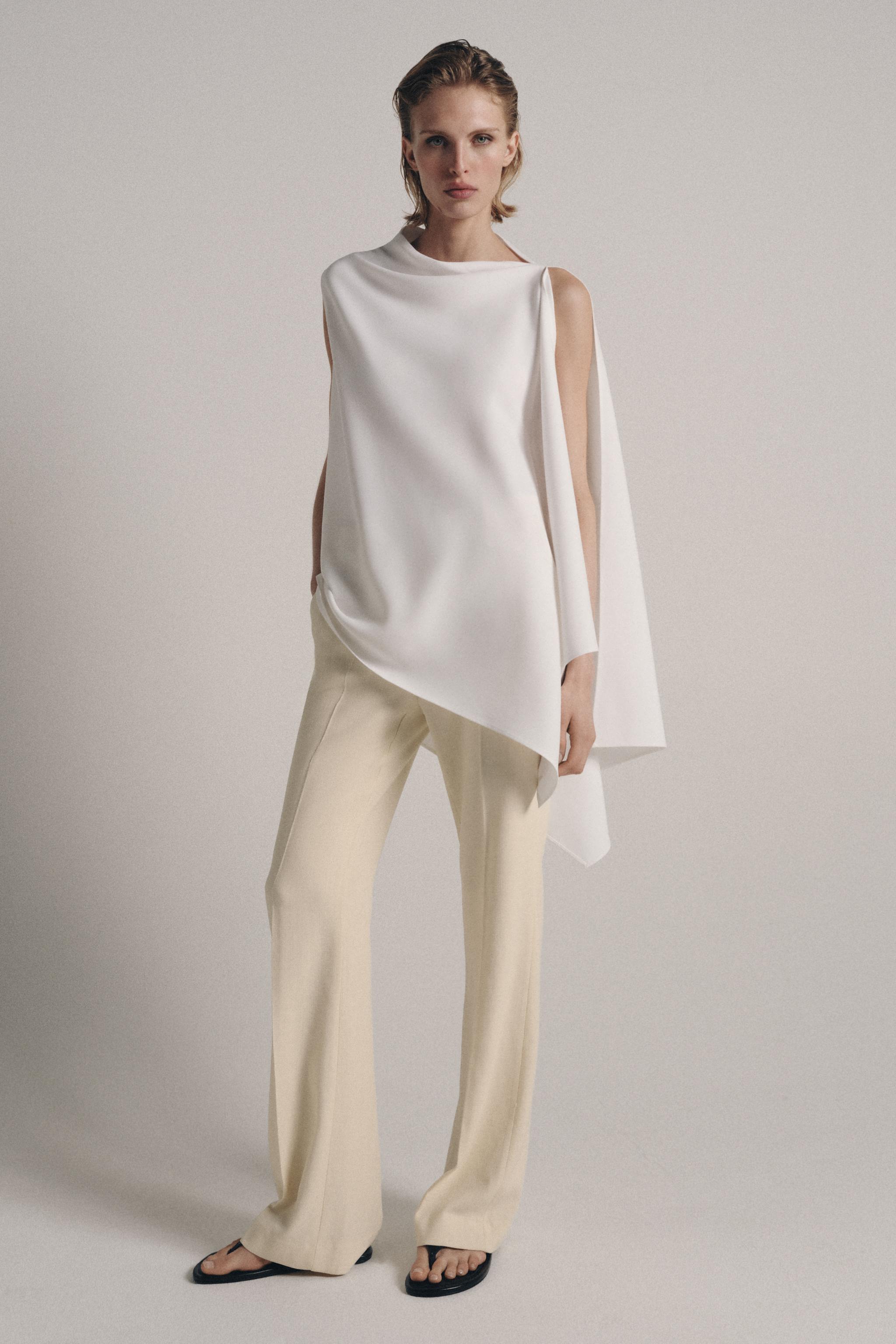 ZW COLLECTION LOW-RISE FLARE PANTS